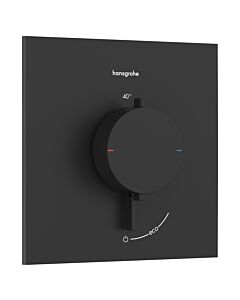 hansgrohe Ecostat Comfort E Thermostat 33710670 Unterputz, für 1 Verbraucher, 25,4 l/min, schwarz matt