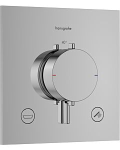 hansgrohe Ecostat Comfort E Thermostat 33716000 Unterputz, für 2 Verbraucher, 23 l/min, EN 1717, chrom