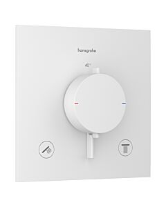 hansgrohe Ecostat Comfort E Thermostat 33711700 Flush-mounted, for 2 Verbraucher , 24 l/min, matt white