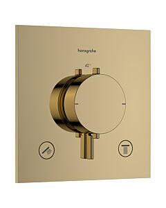 hansgrohe Ecostat Comfort E Thermostat 33711990 Unterputz, für 2 Verbraucher, 24 l/min, polished gold optic
