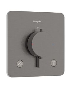 hansgrohe Ecostat Comfort Q Mitigeur douche thermostatique 33713340 encastré, 2 sorties, 24 l/min, brushed black chrome
