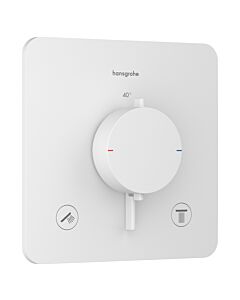 hansgrohe Ecostat Comfort Q Thermostat 33713700 Unterputz, für 2 Verbraucher, 24 l/min, weiß matt