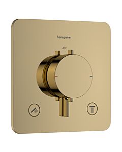 hansgrohe Ecostat Comfort Q Thermostat 33713990 Unterputz, für 2 Verbraucher, 24 l/min, polished gold optic