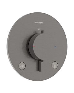 hansgrohe Ecostat Comfort S Thermostat 33715340 Unterputz, für 2 Verbraucher, 24 l/min, brushed black chrome