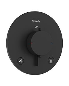 hansgrohe Ecostat Comfort S Mitigeur douche thermostatique 33715670 encastré, 2 sorties, 24 l/min, noir mat