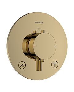 hansgrohe Ecostat Comfort S Thermostat 33715990 Unterputz, für 2 Verbraucher, 24 l/min, polished gold optic