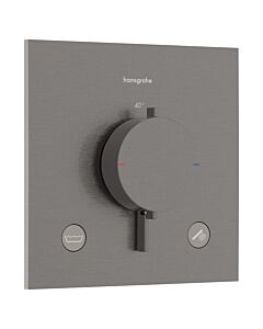 hansgrohe Ecostat Comfort E Thermostat 33716340 Unterputz, für 2 Verbraucher, 23 l/min, EN 1717, brushed black chrome