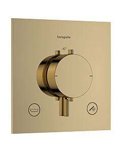 hansgrohe Ecostat Comfort E Thermostat 33716990 Unterputz, für 2 Verbraucher, 23 l/min, EN 1717, polished gold optic