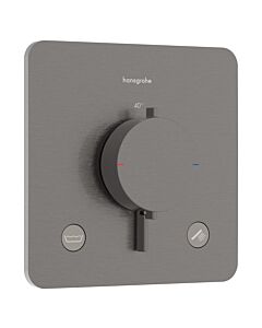 hansgrohe Ecostat Comfort Q Thermostat 33717340 concealed, for 2 Verbraucher , 23 l/min, EN 1717, brushed black chrome