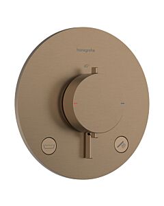 hansgrohe Ecostat Comfort S Thermostat 33718140 Unterputz, für 2 Verbraucher, 23 l/min, EN 1717, brushed bronze