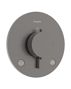hansgrohe Ecostat Comfort S Thermostat 33718340 Unterputz, für 2 Verbraucher, 23 l/min, EN 1717, brushed black chrome