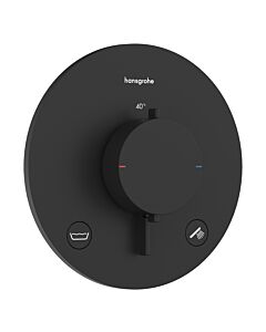 hansgrohe Ecostat Comfort S Thermostat 33718670 Unterputz, für 2 Verbraucher, 23 l/min, EN 1717, schwarz matt