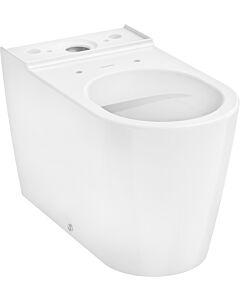hansgrohe EluPura S Stand-WC 62034450 für aufgesetzten Spülkasten 640 wandbündig mit horizontalem/vertikalem Abgang AquaFall Flush, HygieneEffect