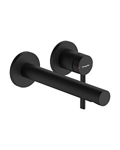 hansgrohe Zesis S Waschtischarmatur 74750670 Unterputz für Wandmontage mit Auslauf 19,4 cm, schwarz matt