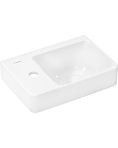 hansgrohe Xelu Q Handwaschbecken 60315450 360x250mm, mit Hahnloch, ohne Überlauf, Ablage links, weiß