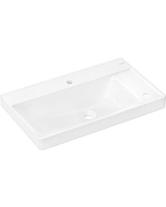 hansgrohe Xelu Q Waschtisch 60319450 800x480mm, mit 2 Hahnlöcher, ohne Überlauf, Ablage rechts, weiß