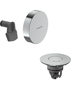 hansgrohe Exafill Ab- und Überlaufgarnitur 58131000 Oberfläche Deckel chrom, chrom, Fertigset, mit Wanneneinlauf