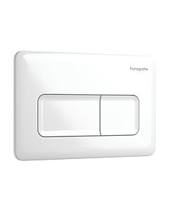 hansgrohe iFrame Original Q Betätigungsplatte 66001450 für 2-Mengen-Spülung, Kunststoff, weiß