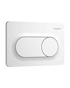 hansgrohe iFrame Original S flush plate 66002700 for dual flush, plastic, matte white