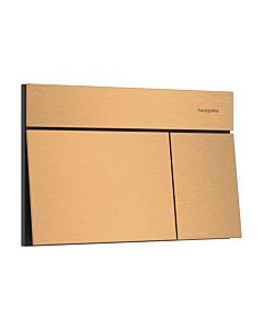 hansgrohe iFrame Element E Betätigungsplatte 66003140 für 2-Mengen-Spülung, Metall, brushed bronze