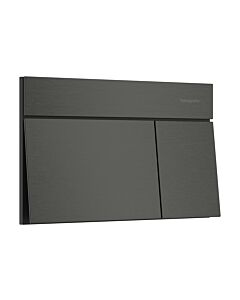 hansgrohe iFrame Element E Betätigungsplatte 66003340 für 2-Mengen-Spülung, Metall, brushed black chrome