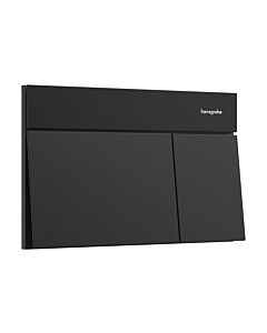 Plaque de commande hansgrohe iFrame Element E 66003670 pour double chasse d&#39;eau, métal, noir mat