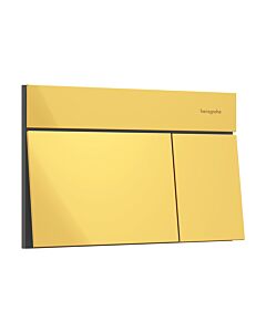 hansgrohe iFrame Element E Betätigungsplatte 66003990 für 2-Mengen-Spülung, Metall, polished gold optic