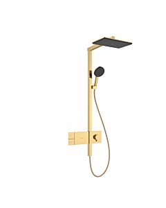 hansgrohe Raindance Alive Q Duschsystem 24580990 1 Strahlart mit ShowerSelect Comfort, 12 l/min, polished gold optic