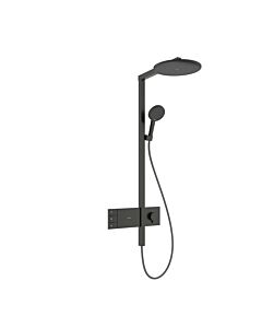 hansgrohe Raindance Alive S Duschsystem 24595340 2 Strahlarten mit ShowerSelect Comfort, brushed black chrome