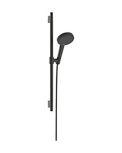 hansgrohe Raindance Alive Select S Duschset 24602340 3 Strahlarten wassersparend mit Duschstange Unica S Puro 65 cm, brushed black chrome