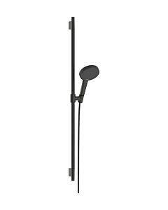hansgrohe Raindance Alive Select S shower set 24603340 3 jet types water-saving with shower rail Unica S Puro 90 cm, brushed black chrome