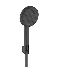 hansgrohe Raindance Alive Select S Duschkopfhalterungset 24611340 Brausekopf 125mm, 3 Strahlarten wassersparend mit Designflex Textilbrauseschlauch 160 cm, schwarz chrom