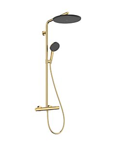 hansgrohe Raindance Alive S Puro shower system 24593990 2000 water-saving spray with Ecostat element, EcoSmart, 8 l/min, polished gold optic