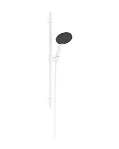 hansgrohe Raindance Alive Select S Duschset 24602700 3 Strahlarten wassersparend mit Duschstange Unica S Puro 65 cm, weiß matt