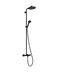 hansgrohe Activera S shower system 240 28871670 2000 water-saving spray type with bath thermostat Ecostat Fine, with bath thermostat Ecostat Fine, matt black