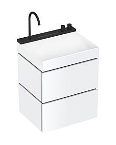 hansgrohe Xilesa E Waschtischunterschrank 54293700 580x470 mm, mit 2 Schubkästen PushOpen, Weiß matt