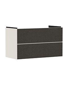 hansgrohe Xevolos E vanity unit 54182660 980x555x475mm, 2 drawers, sand beige matt, dark grey textile