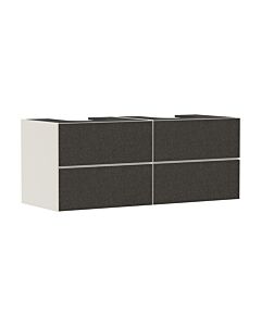 hansgrohe Xevolos E vanity unit 54197660 1370x555x550mm, 4 drawers, sand beige matt, dark grey textile