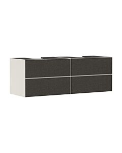 hansgrohe Xevolos E Waschtischunterschrank 54200660 1570x555x550mm, 4 Schubladen, sandbeige matt, Textil dunkelgrau