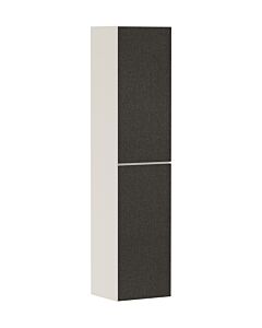 Armoire haute Hansgrohe Xevolos E 54219660 400 x 360 x 1760 mm, à gauche, beige sable mat, revêtement textile gris foncé