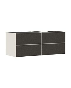 hansgrohe Xevolos E vanity unit 54240660 1370x555x550mm, 4 drawers, right-hand opening, sand beige matt, dark grey textile