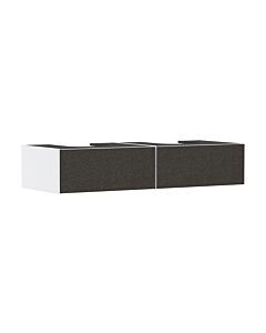 hansgrohe Xevolos E Waschtischunterschrank 54316660 1370x550x275mm, 2 Schubladen, mattweiß, Textil dunkelgrau