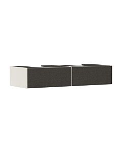hansgrohe Xevolos E Waschtischunterschrank 54317660 1370x550x275mm, 2 Schubladen, sandbeige matt, Textil dunkelgrau