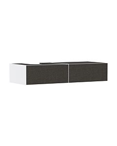 Meuble vasque Hansgrohe Xevolos E 54319660 1370 x 550 x 275 mm, 2 tiroirs, à gauche, blanc mat, revêtement textile gris foncé