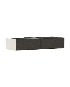 hansgrohe Xevolos E Waschtischunterschrank 54320660 1370x550x275mm, 2 Schubladen, links, sandbeige matt, Textil dunkelgrau