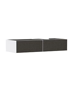 hansgrohe Xevolos E Waschtischunterschrank 54322660 1370x550x275mm, 2 Schubladen, rechts, mattweiß, Textil dunkelgrau