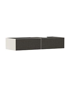 hansgrohe Xevolos E Waschtischunterschrank 54323660 1370x550x275mm, 2 Schubladen, rechts, sandbeige matt, Textil dunkelgrau