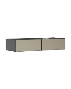 Meuble vasque Hansgrohe Xevolos E 54324390 1370 x 550 x 275 mm, 2 tiroirs, ouverture à droite, gris ardoise mat, texture bronze