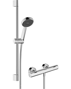 hansgrohe Activera Select S Brausesystem 28876000 Aufputz, wassersparend, mit Ecostat Fine und Brausestange 65cm, chrom