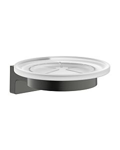 Porte-savon mural hansgrohe AddStoris S 41766340, finition chrome noir brossé